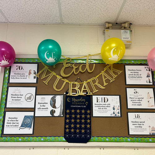 Ramadan school display with free educational posters by Saleha Contractor