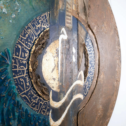 Close-up of Legacy, a 2022 original painting by Saleha Contractor