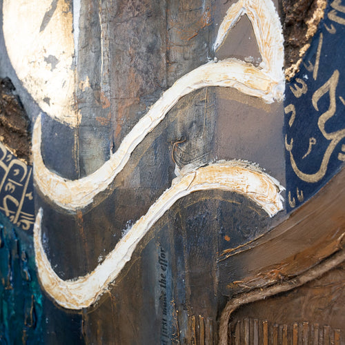 Close-up of Legacy, a 2022 original painting by Saleha Contractor