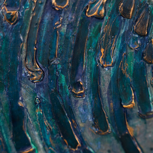 Close-up of Legacy, a 2022 original painting by Saleha Contractor