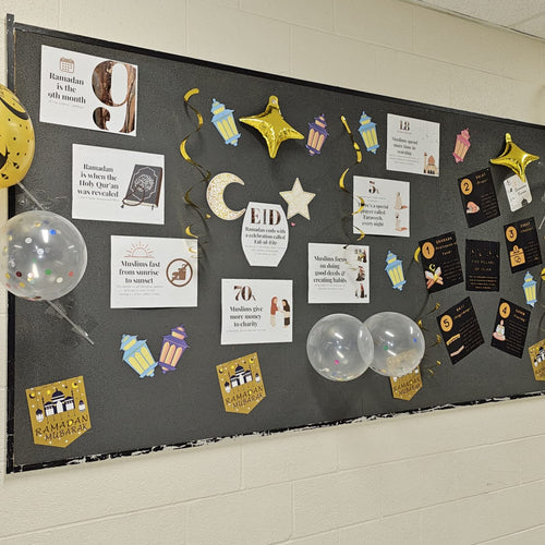 Ramadan school display with free educational posters by Saleha Contractor