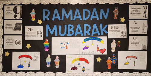 Ramadan school display with free educational posters by Saleha Contractor