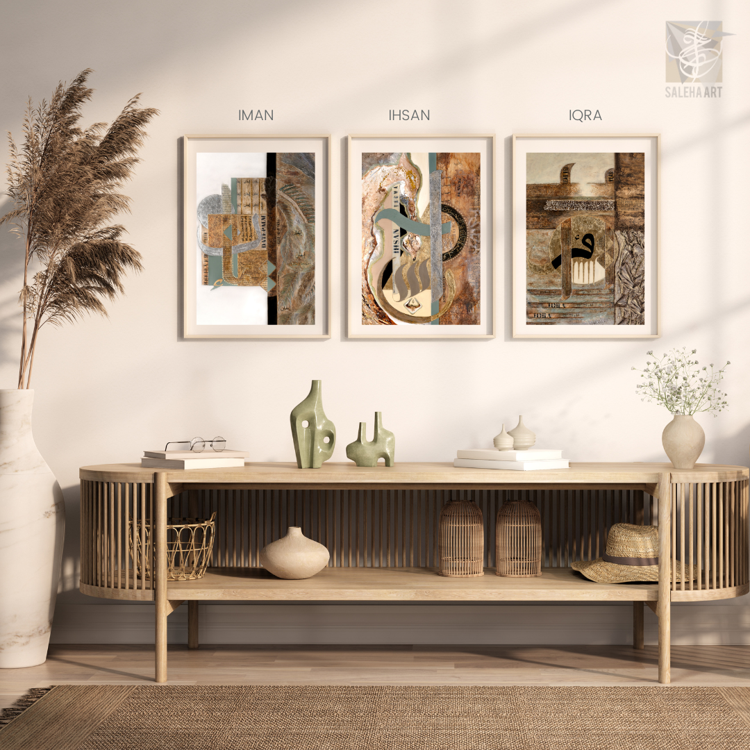 3 Levels of Islam Islamic wall art print by Saleha Contractor, view 2