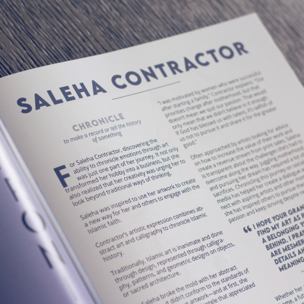 The She Series book featuring Saleha Contractor