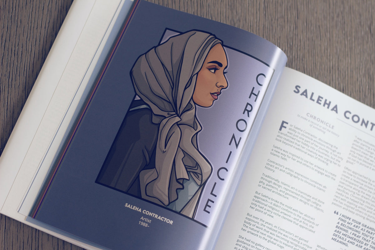 The She Series book featuring Muslim artist Saleha Contractor