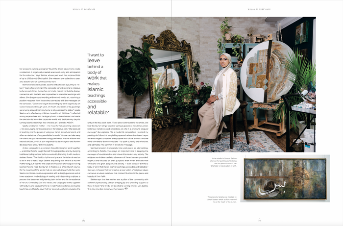 MOJEH magazine feature on Saleha Contractor