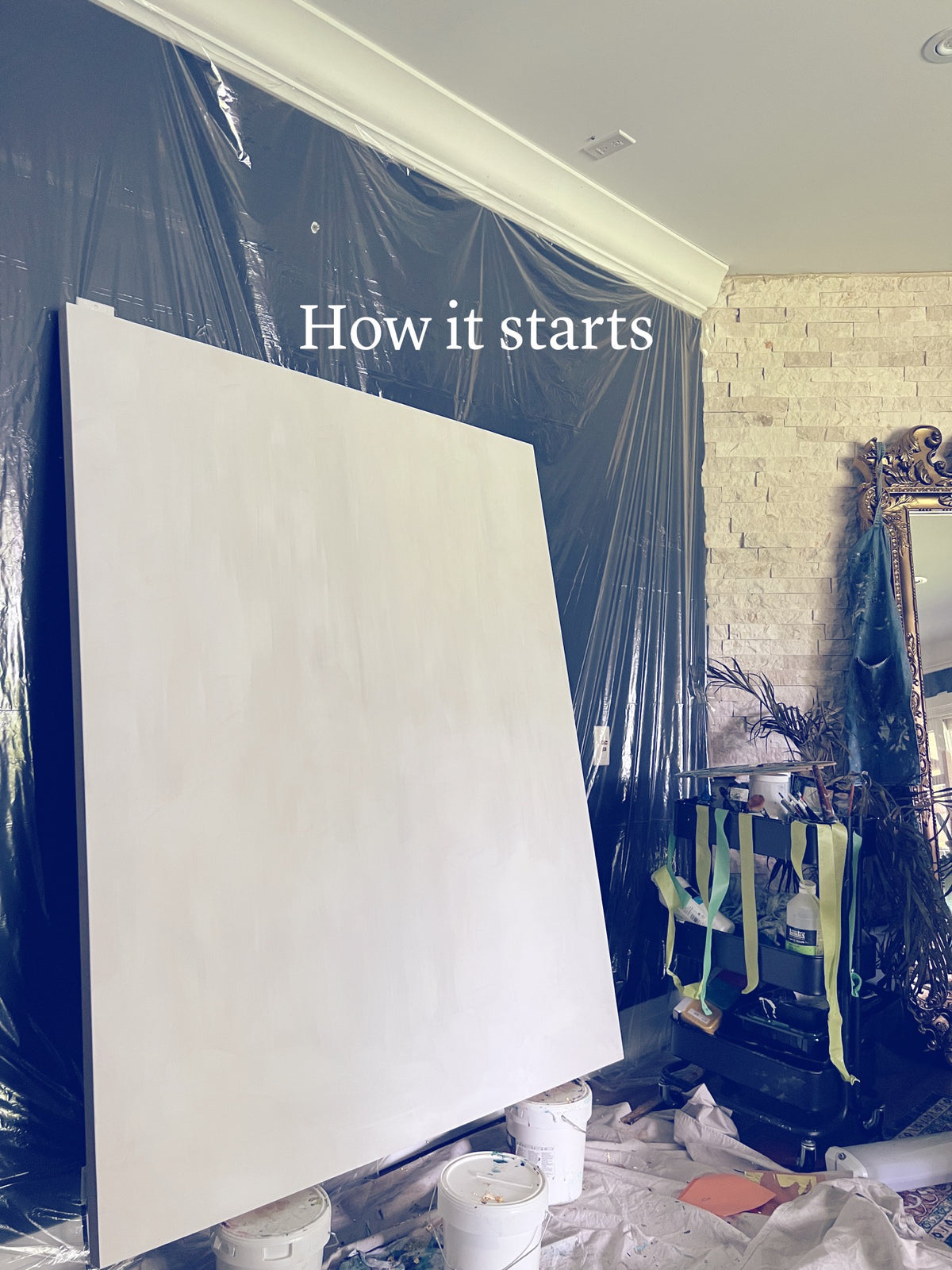 Work in progress in Saleha Contractor's studio