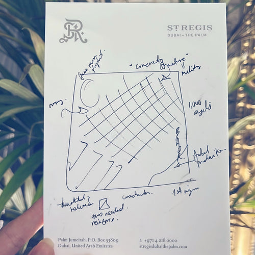 Saleha Contractor's research and studio process for the Seerah collection