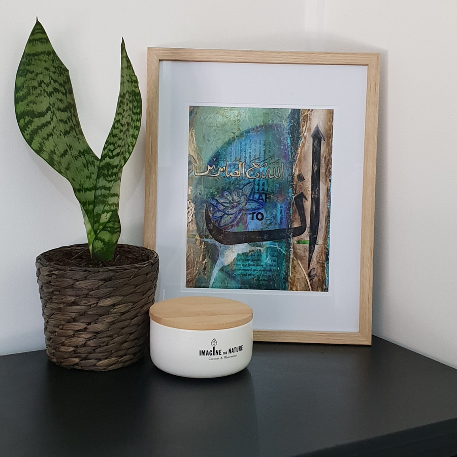Patience print in a client home