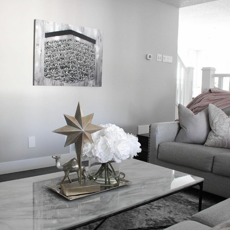Raining Mercy B/W print in a client home