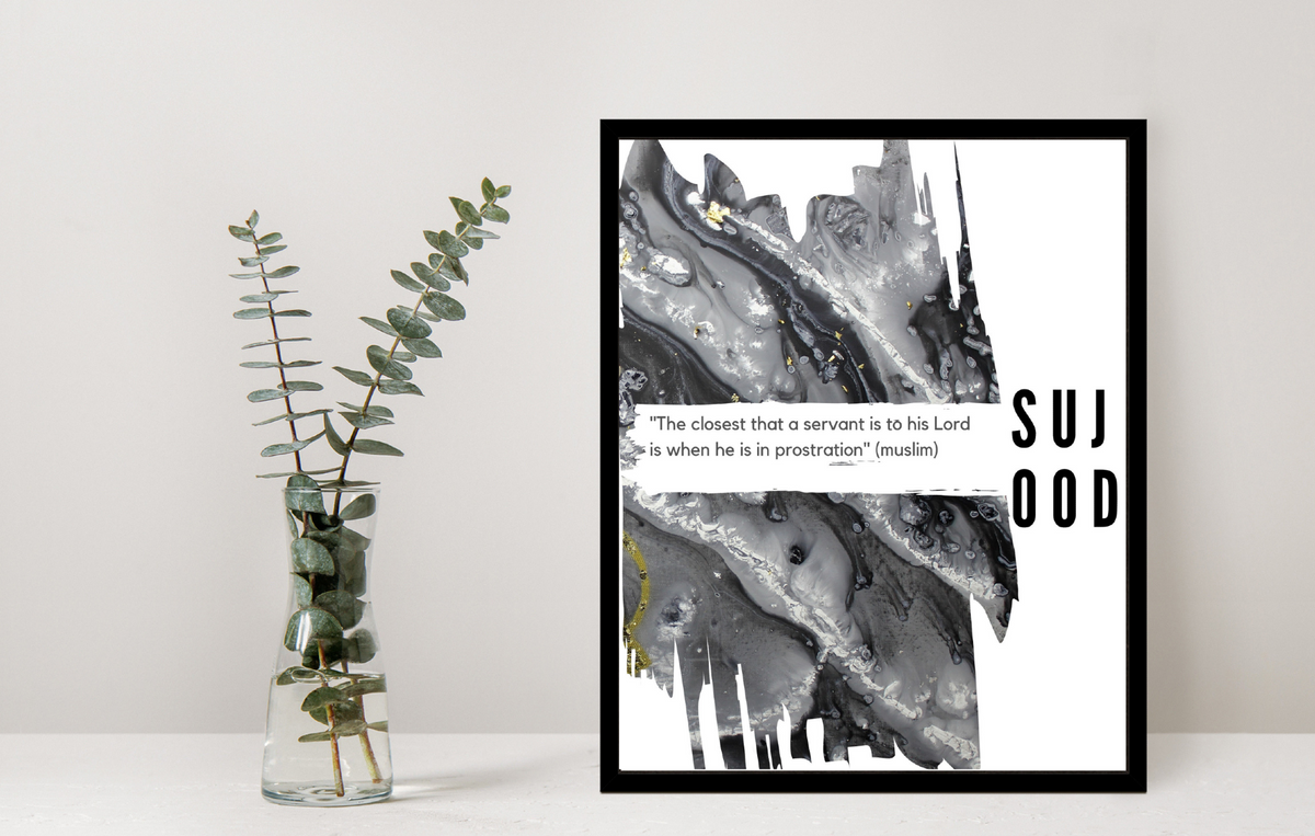 Sujood Islamic art print by Saleha Contractor
