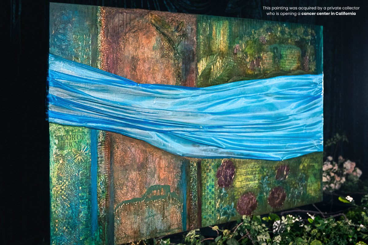 Saleha Contractor's painting in memory of her mother, Nasim